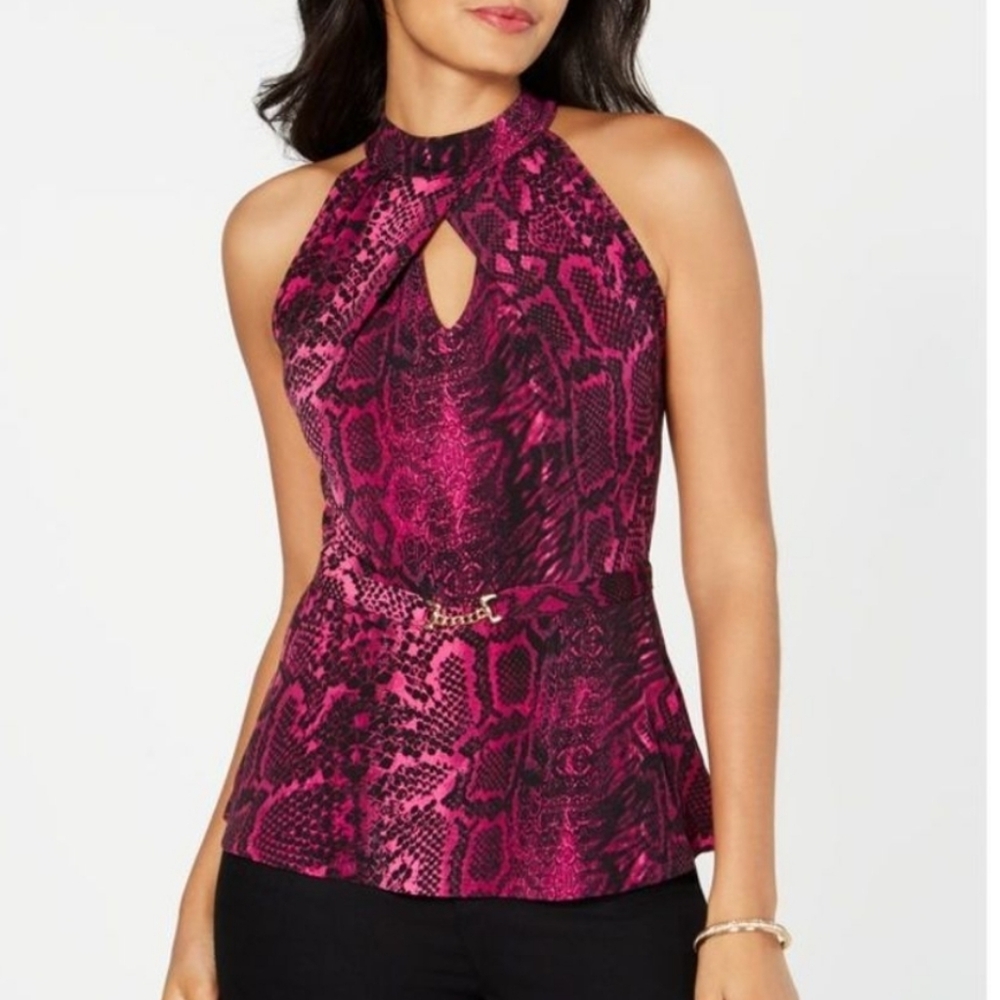 Thalia Sodi Snake Print Top